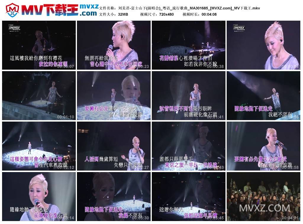 刘美君-富士山下(演唱会)_粤语_流行歌曲_MA301685